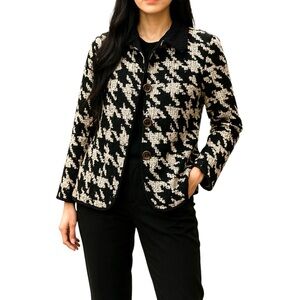 Patty Kim Jacket Size Medium Quilted Button Front